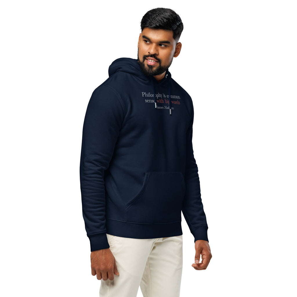 ‘Common Sense’ Unisex Essential Organic Cotton Hoodie | Navy