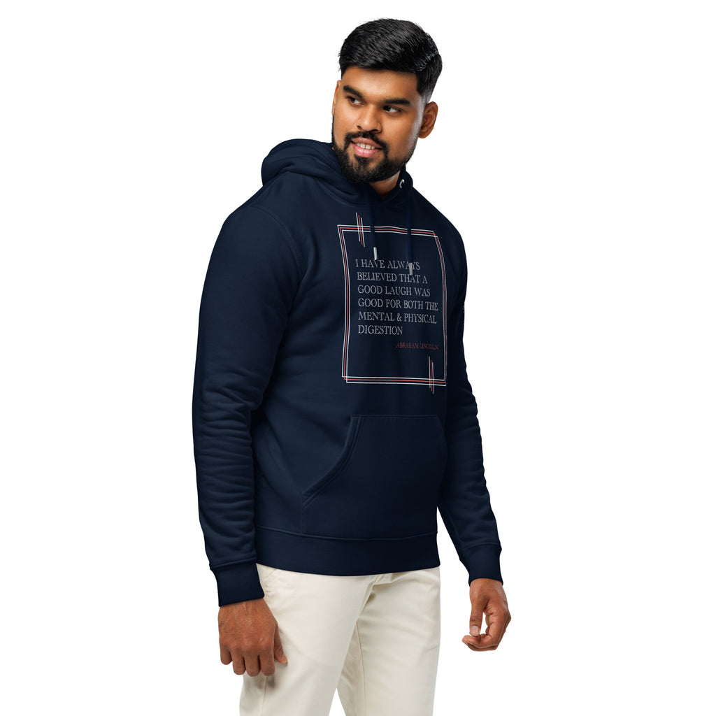 'A Good Laugh' Unisex Essential Organic Cotton Hoodie | Navy