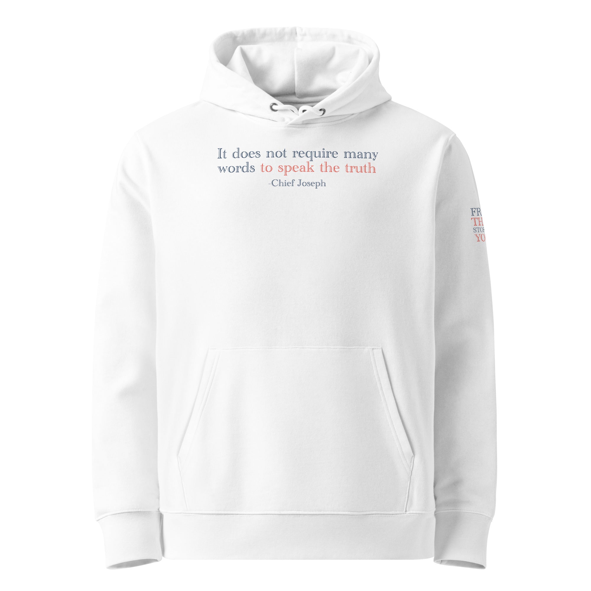 ‘Speak the Truth’ Unisex Essential Organic Cotton Hoodie | White