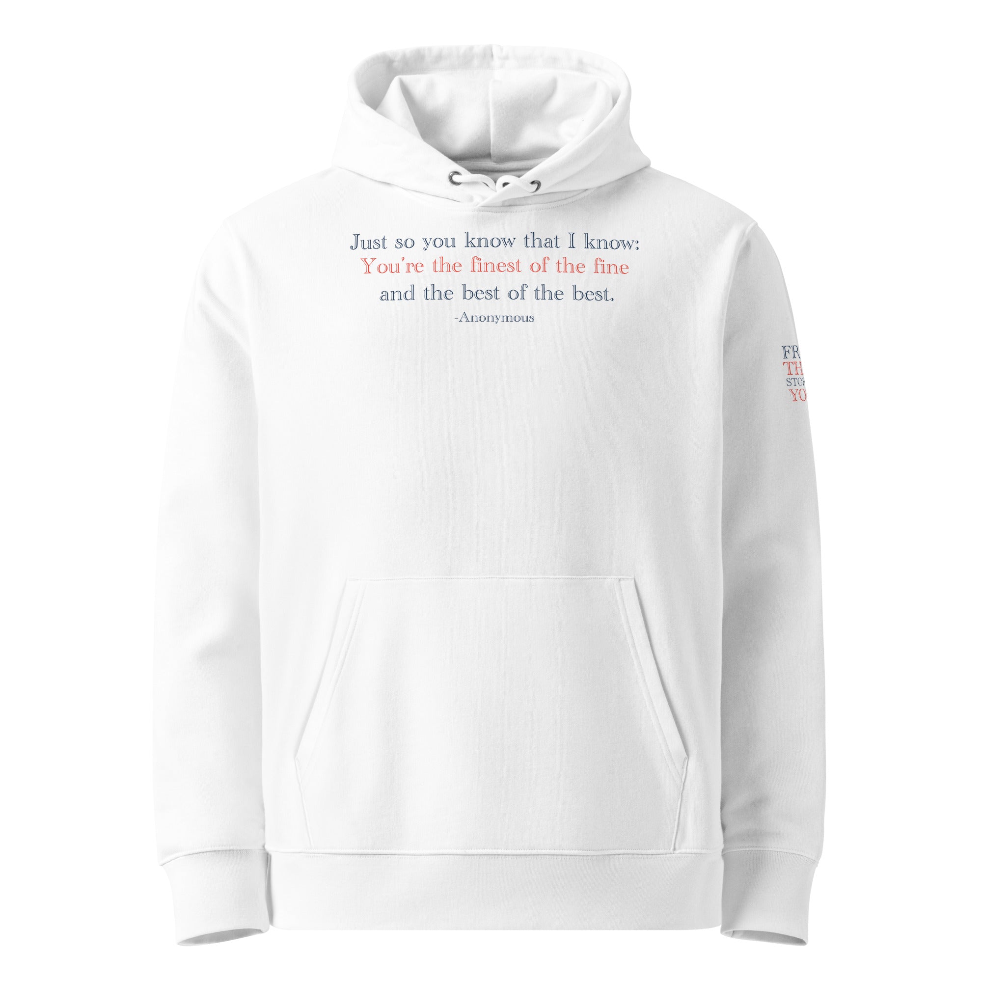'Best of the Best' Unisex Essential Organic Cotton Hoodie | White