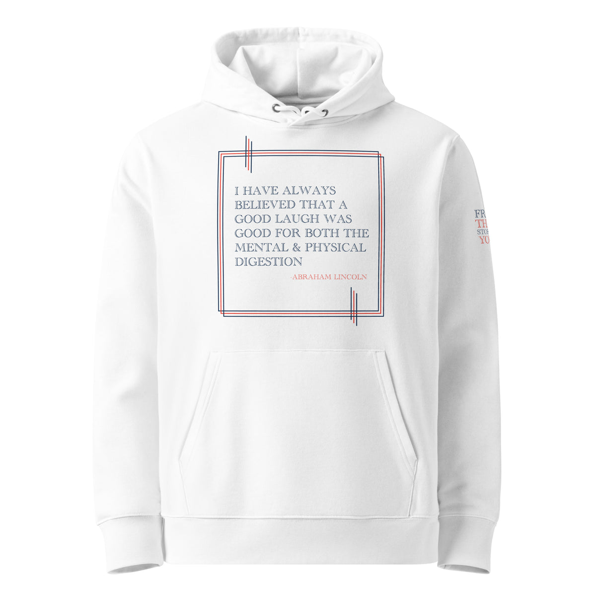 'A Good Laugh' Unisex Essential Organic Cotton Hoodie | White