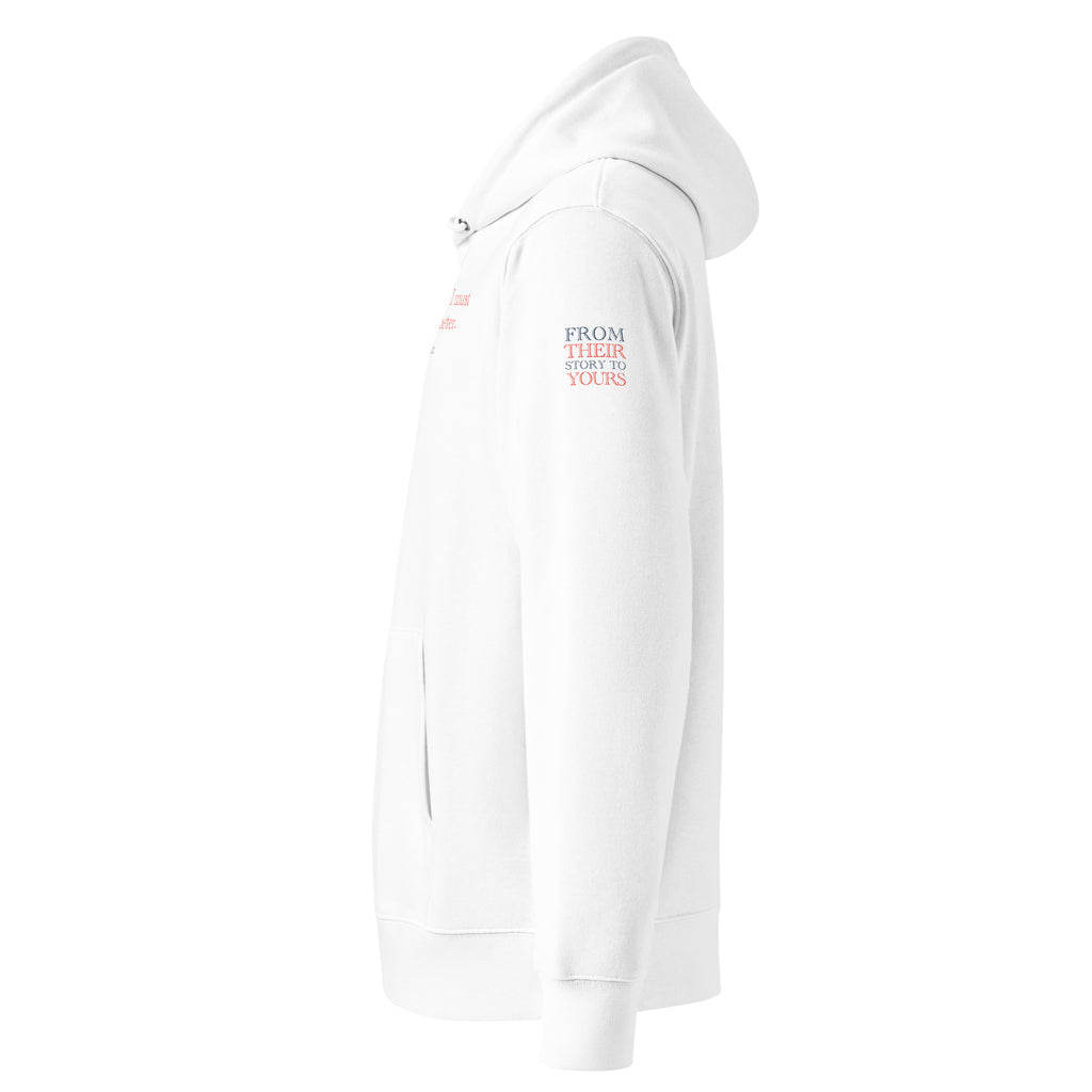 'Get to Know Him Better' Unisex Essential Organic Cotton Hoodie | White