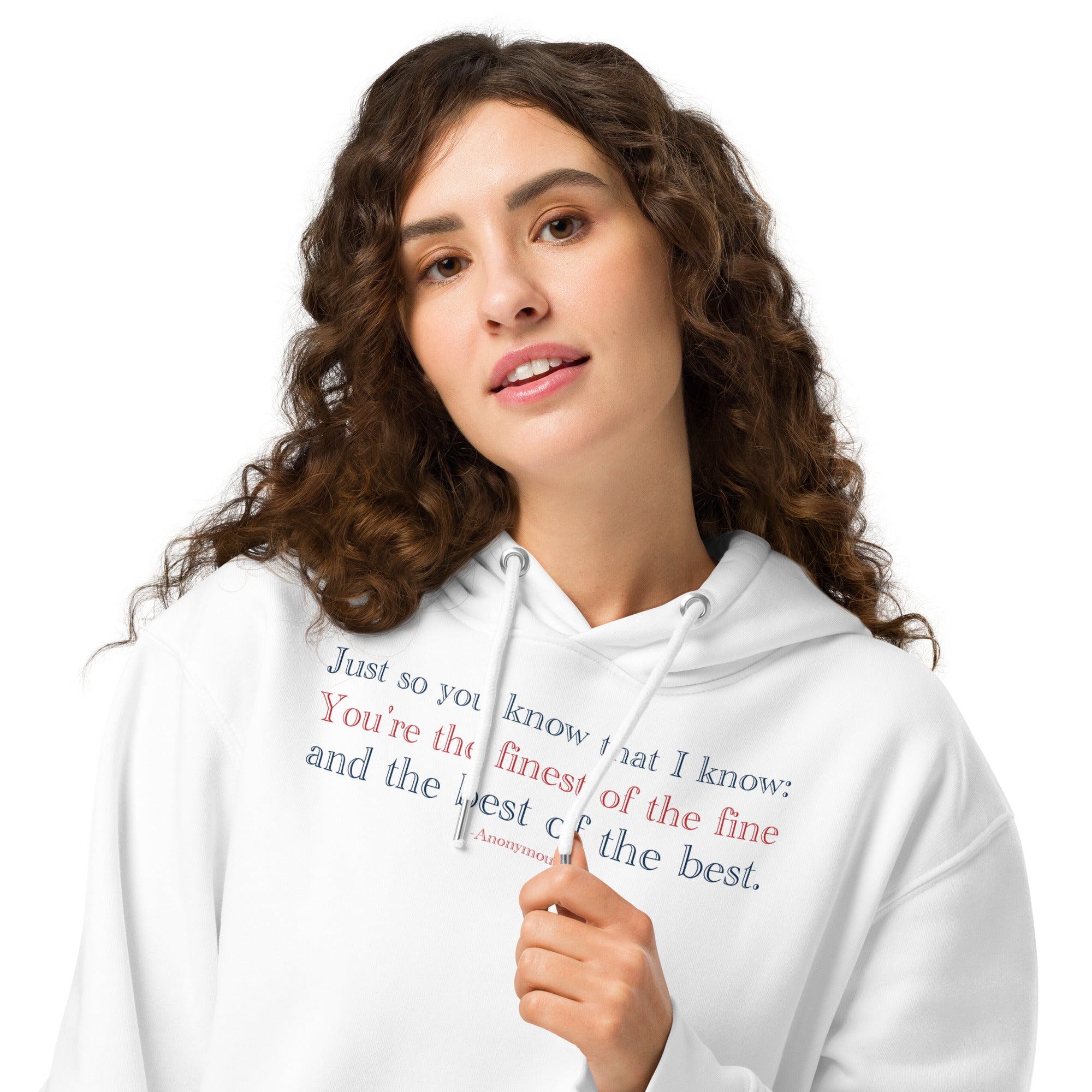 JYSK TIK…You’re the Best of the Best’ - Anonymous | Unisex Essential Organic Cotton Hoodie | White