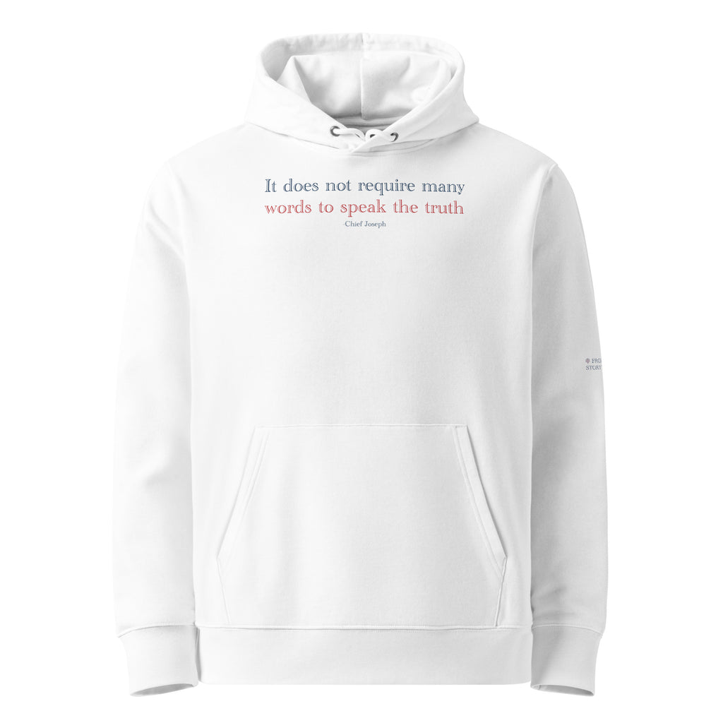 ‘Speak the Truth’ - Joseph | Unisex Essential Organic Cotton Hoodie | White