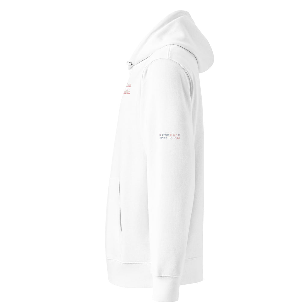 'Get to Know Him Better' - Lincoln | Unisex Essential Organic Cotton Hoodie | White