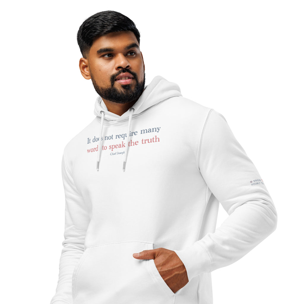 ‘Speak the Truth’ - Joseph | Unisex Essential Organic Cotton Hoodie | White