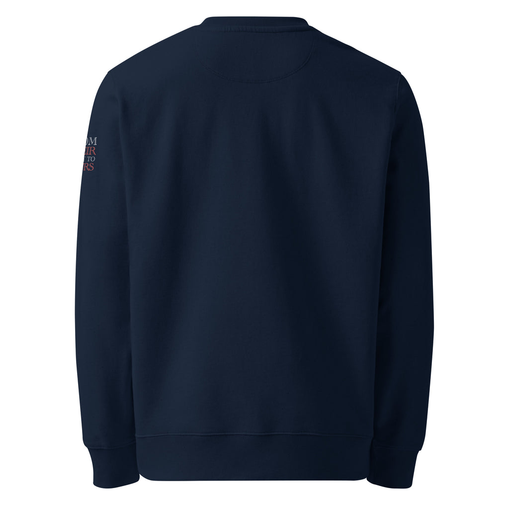 'A Good Laugh' Unisex Organic Cotton Blend Sweatshirt | Navy