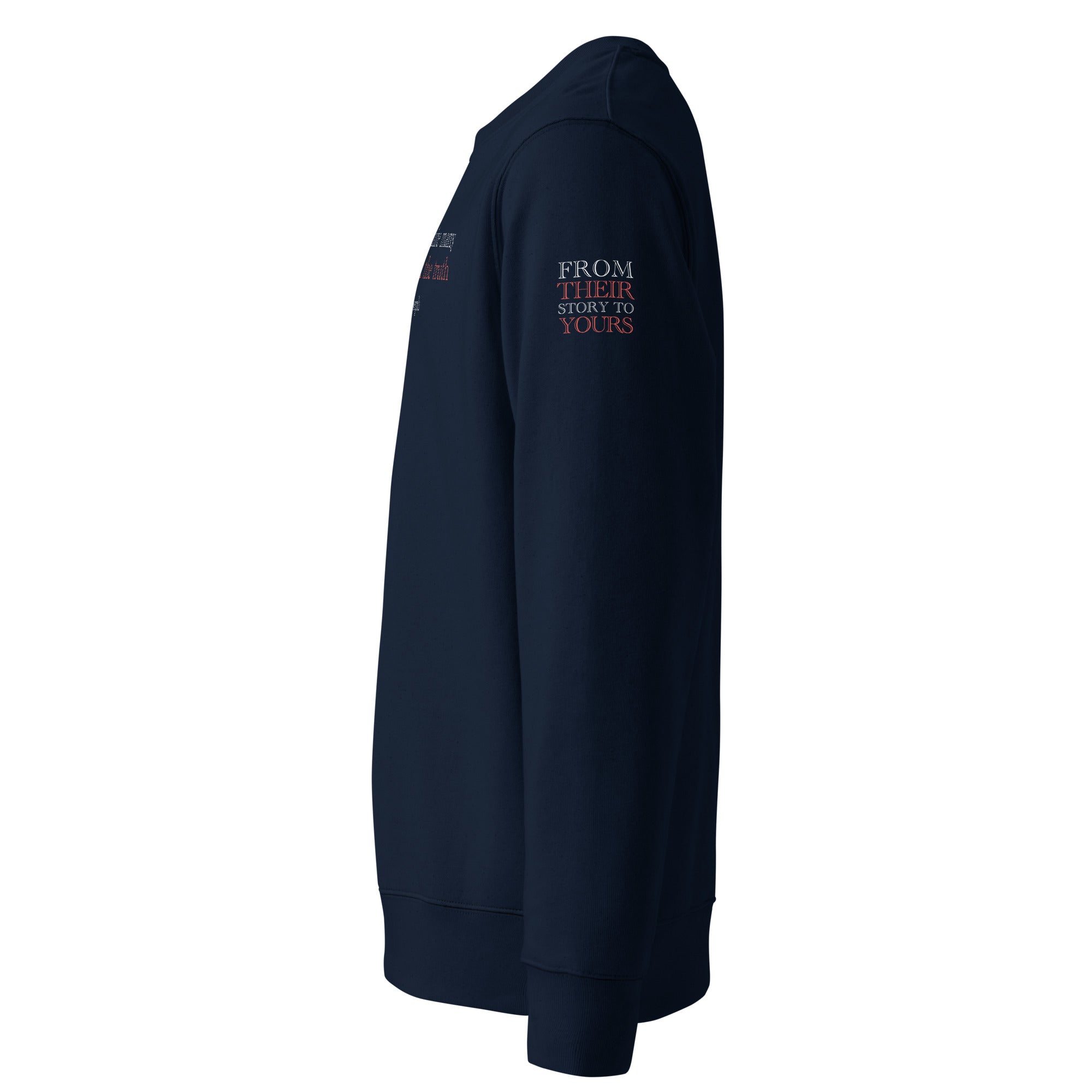 ‘Speak the Truth’ Unisex Organic Cotton Blend Sweatshirt | Navy