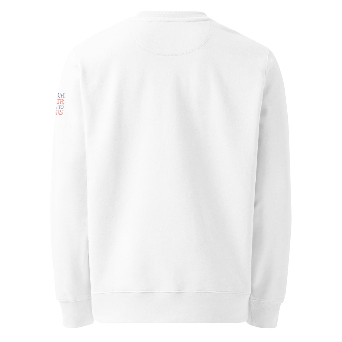 'A Good Laugh' Unisex Organic Cotton Blend Sweatshirt | White