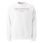 ‘Speak the Truth’ Unisex Organic Cotton Blend Sweatshirt | White