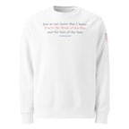 'Best of the Best' Unisex Organic Cotton Blend Sweatshirt | White