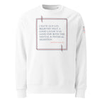 'A Good Laugh' Unisex Organic Cotton Blend Sweatshirt | White