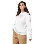 'Get to Know Him Better' Unisex Organic Cotton Blend Sweatshirt | White