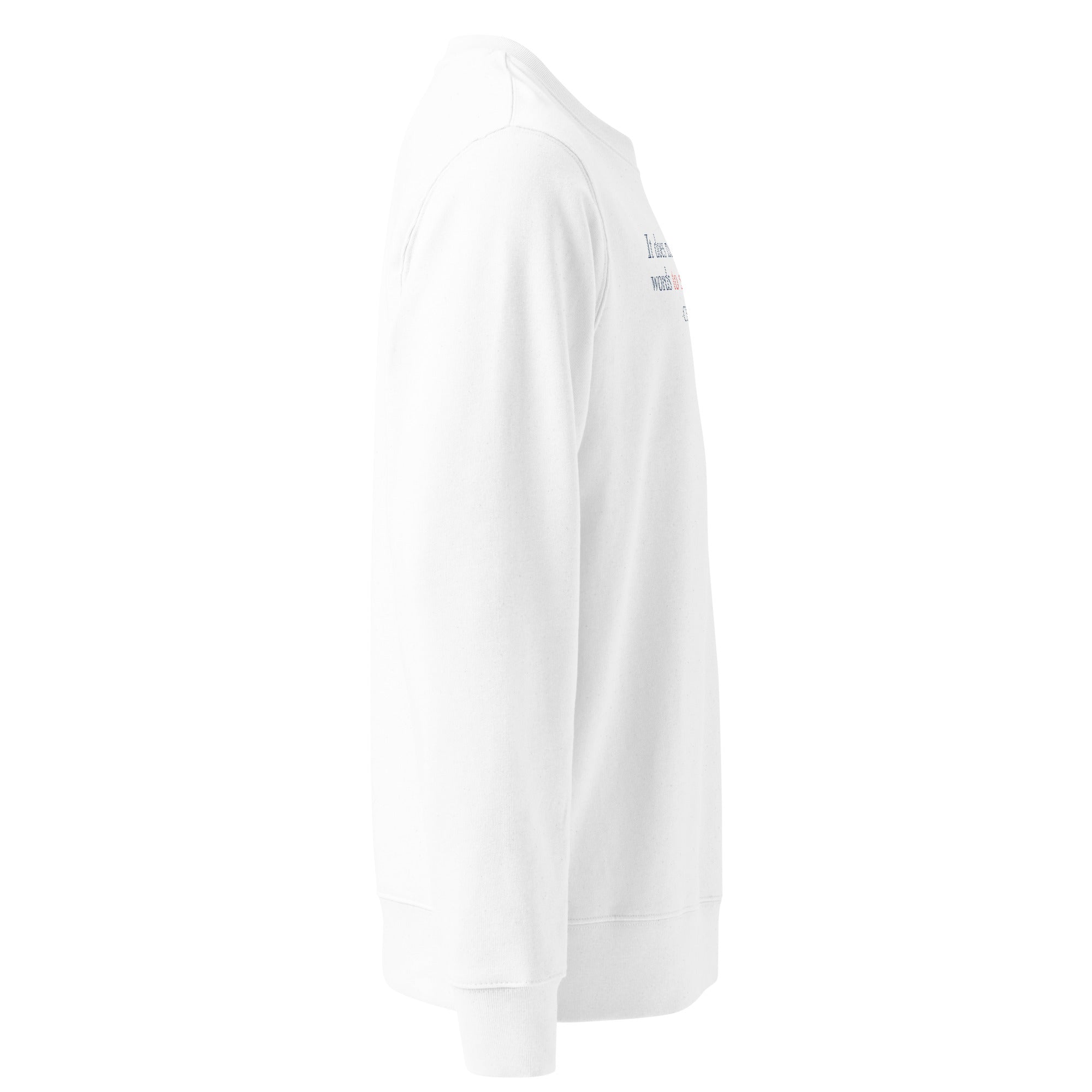 ‘Speak the Truth’ Unisex Organic Cotton Blend Sweatshirt | White