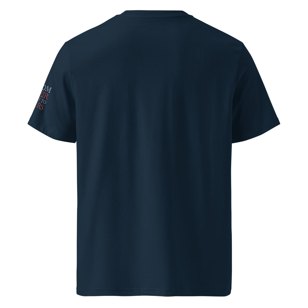 ‘Speak the Truth’ Unisex Organic Ribbed Neck Cotton T-Shirt | Navy