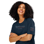 ‘Common Sense’ Unisex Organic Ribbed Neck Cotton T-Shirt | Navy