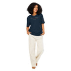 ‘Common Sense’ Unisex Organic Ribbed Neck Cotton T-Shirt | Navy