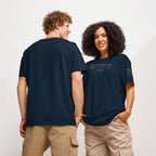 ‘Speak the Truth’ Unisex Organic Ribbed Neck Cotton T-Shirt | Navy