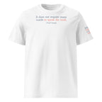 ‘Speak the Truth’ Unisex Organic Ribbed Neck Cotton T-Shirt | White