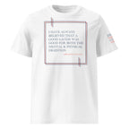 'A Good Laugh' Unisex Organic Ribbed Neck Cotton T-Shirt | White