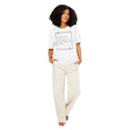 'A Good Laugh' Unisex Organic Ribbed Neck Cotton T-Shirt | White