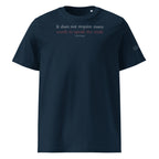 ‘Speak the Truth’ - Joseph | Unisex Organic Ribbed Neck Cotton T-Shirt | Navy