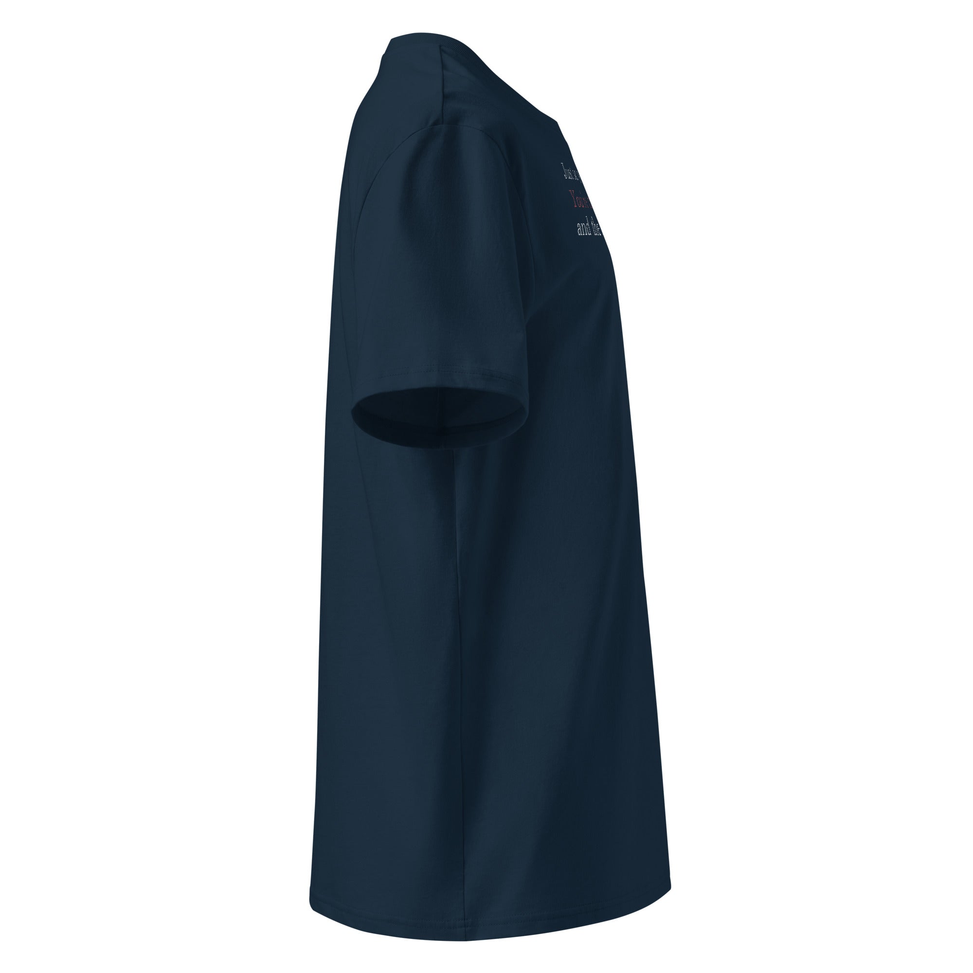 ‘JYSK TIK…You’re the Best of the Best’ - Anonymous | Unisex Organic Ribbed Neck Cotton T-Shirt | Navy