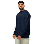 'Get to Know Him Better' - Lincoln | Unisex Organic Cotton Blend Sweatshirt | Navy