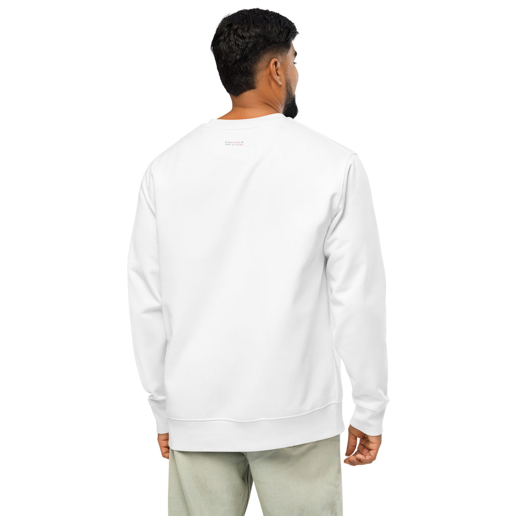 'Common Sense' Unisex Organic Cotton Blend Sweatshirt | White