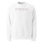 'Get to Know Him Better' - Lincoln | Unisex Organic Cotton Blend Sweatshirt | White