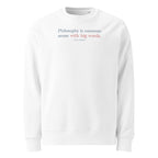 'Common Sense' Unisex Organic Cotton Blend Sweatshirt | White