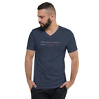 ‘Common Sense’ - Madison |  Unisex Short Sleeve V-Neck T-Shirt | Navy