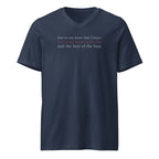 ‘JYSK TIK…You’re the Best of the Best’ - Anonymous | Unisex Short Sleeve V-Neck T-Shirt | Navy
