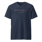 'Get to Know Him Better' Unisex Short Sleeve V-Neck T-Shirt | Navy