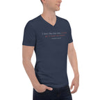 'Get to Know Him Better' Unisex Short Sleeve V-Neck T-Shirt | Navy