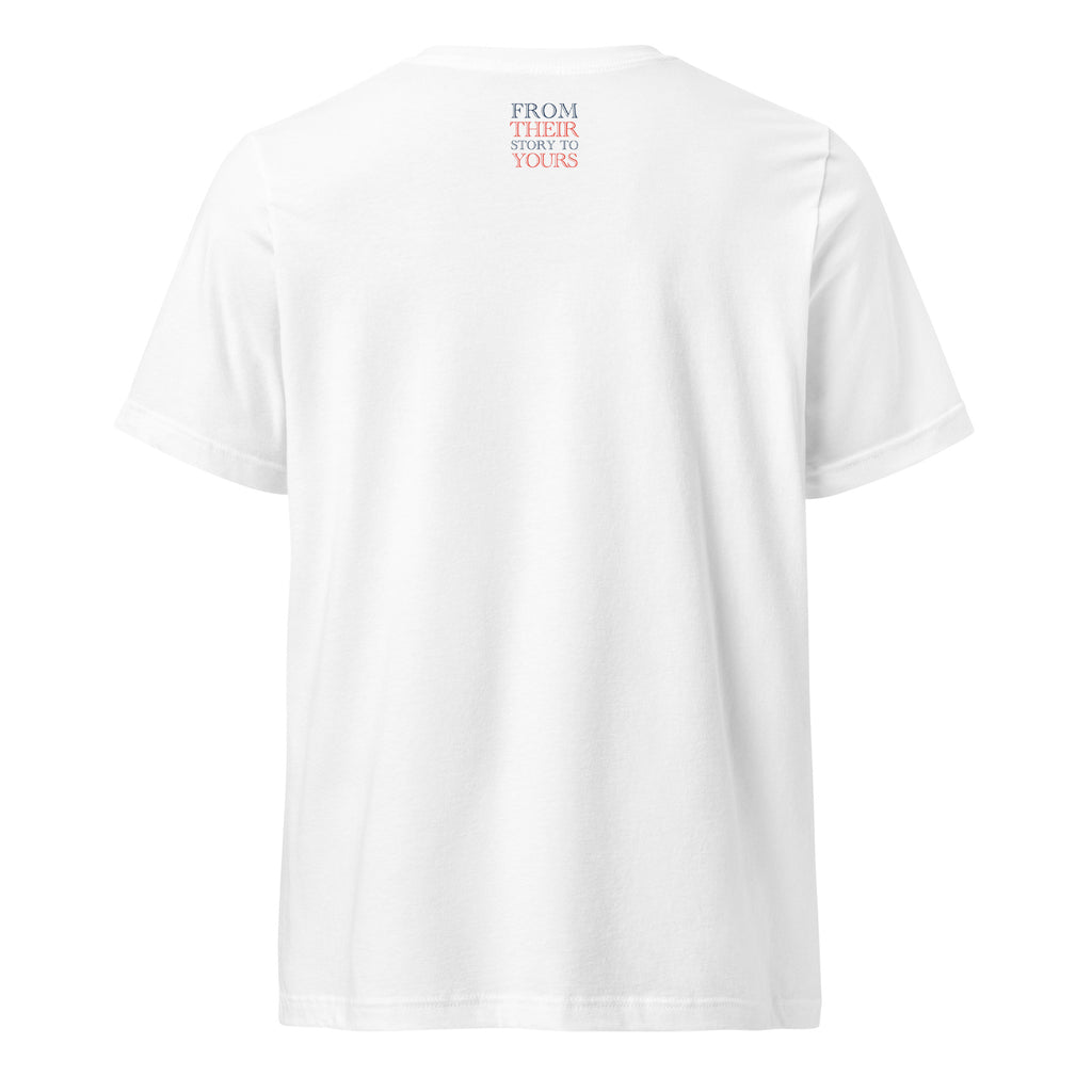 'Get to Know Him Better' Unisex Short Sleeve V-Neck T-Shirt | White