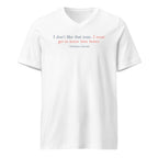 'Get to Know Him Better' Unisex Short Sleeve V-Neck T-Shirt | White