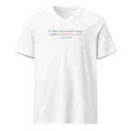 ‘Speak the Truth’ Unisex Short Sleeve V-Neck T-Shirt | White