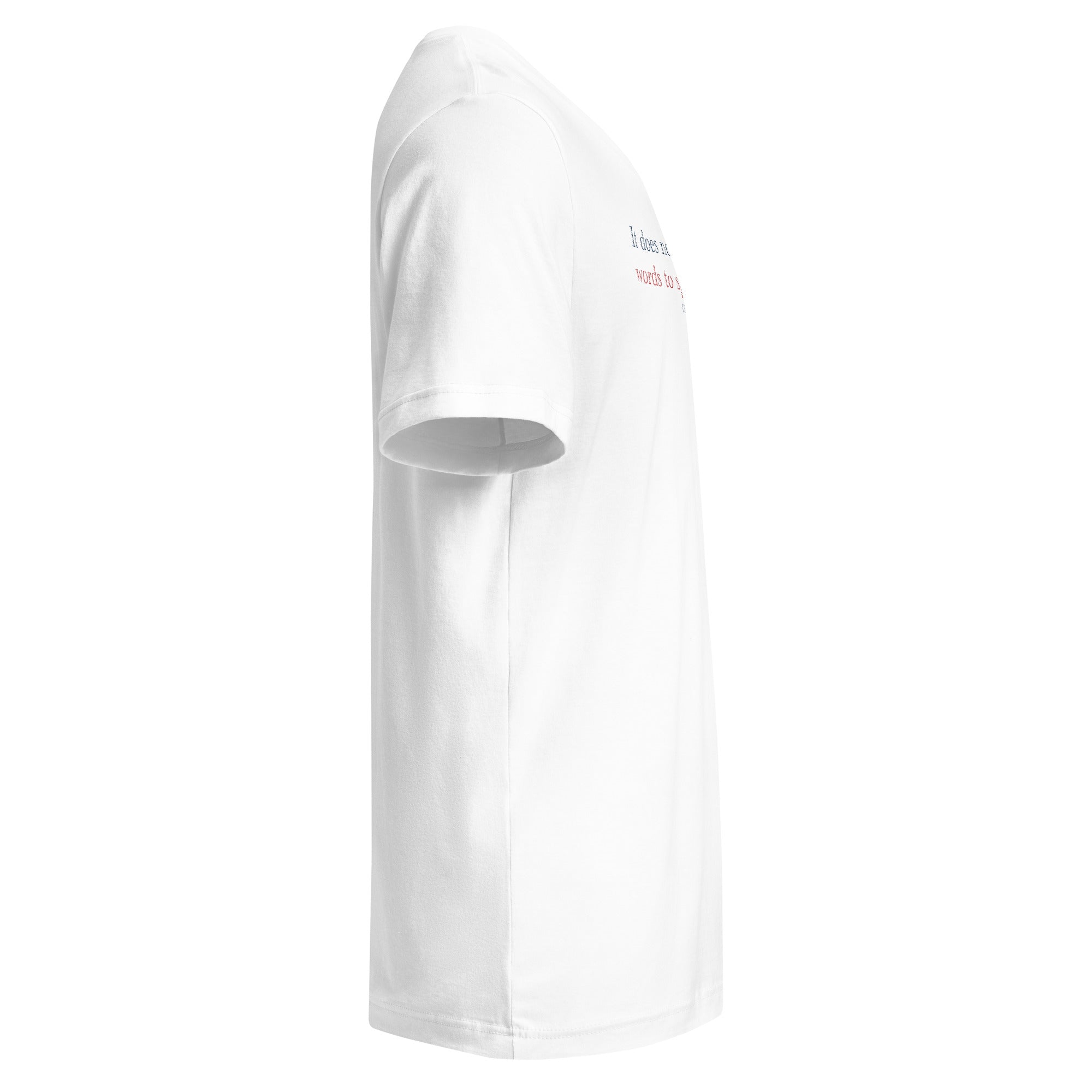 ‘Speak the Truth’ - Joseph |  Unisex Short Sleeve V-Neck T-Shirt | White