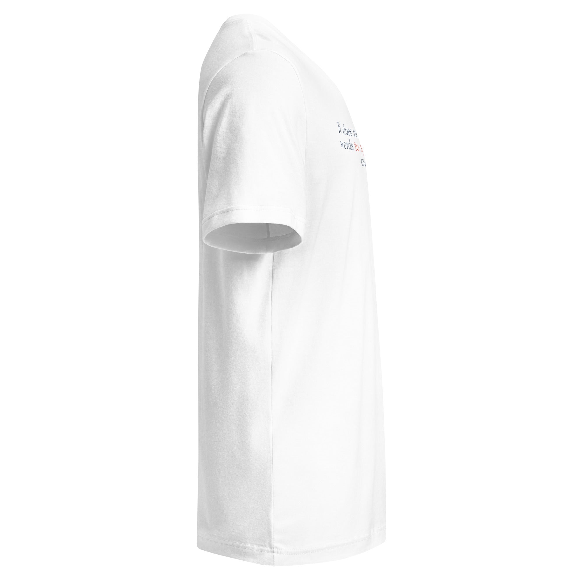‘Speak the Truth’ Unisex Short Sleeve V-Neck T-Shirt | White